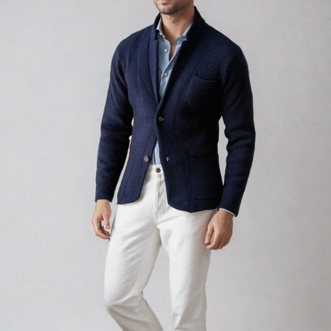 Eddie - Men's Button-Front Blazer with Patch Pockets