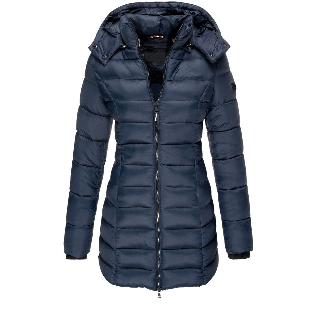 Elaine - Women’s Hooded Puffer Coat with Zip Closure 3