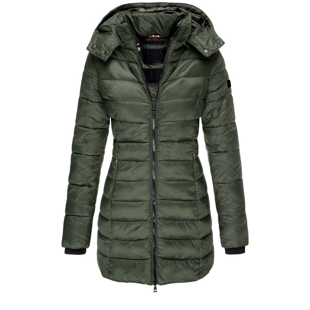 Elaine - Women’s Hooded Puffer Coat with Zip Closure 7