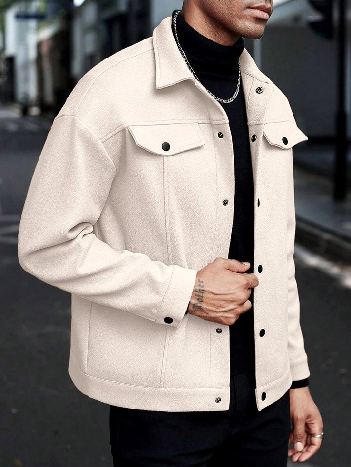 Elbert - Men's Collared Snap Button Jacket 3