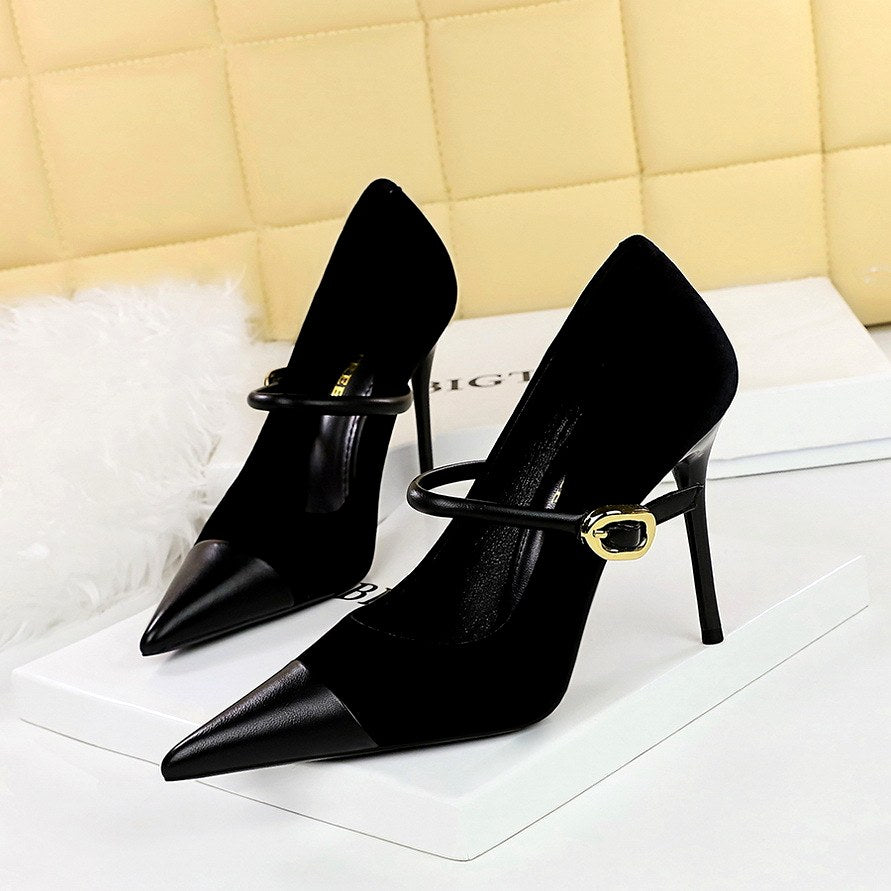 Elena - Women's Pointed Toe Mary Jane Stiletto Pumps 3