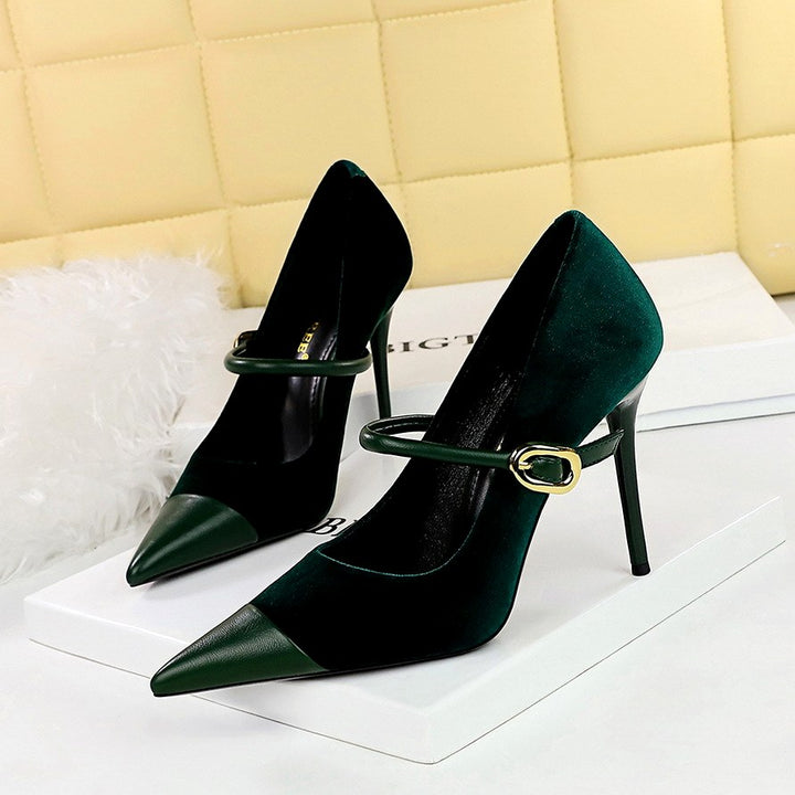 Elena - Women's Pointed Toe Mary Jane Stiletto Pumps 4