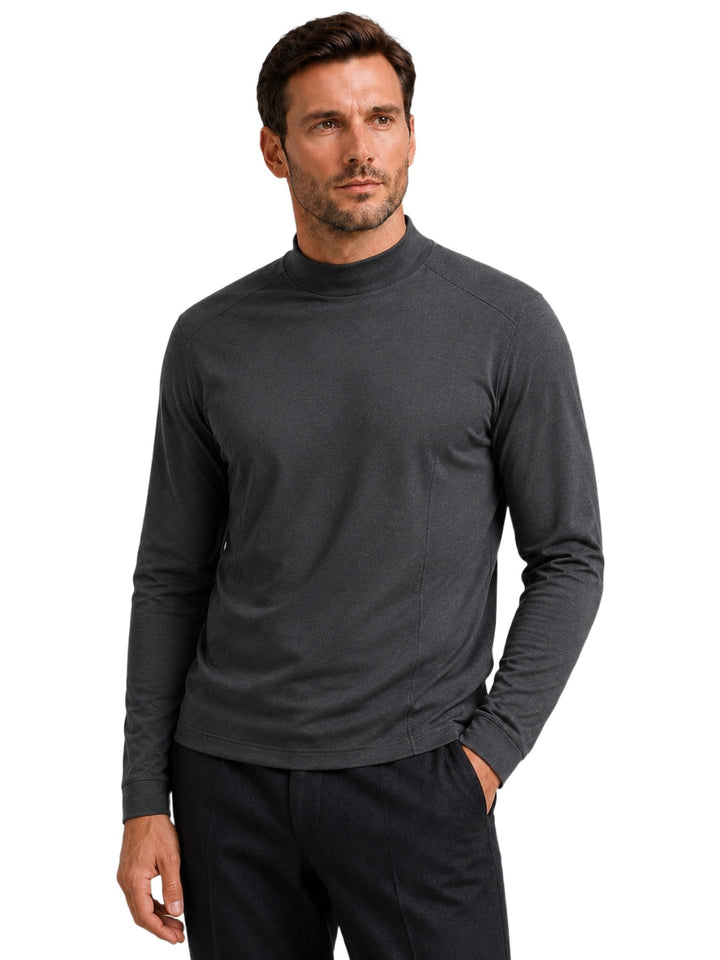 Elias - Men's Mock Neck Long Sleeve Shirt 10