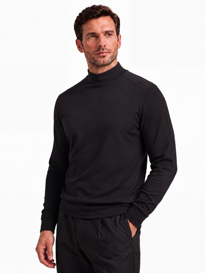 Elias - Men's Mock Neck Long Sleeve Shirt 9