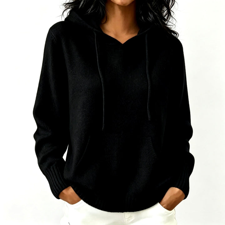 Elise - Women's V-Neck Long Sleeve Relaxed Fit Hoodie 2