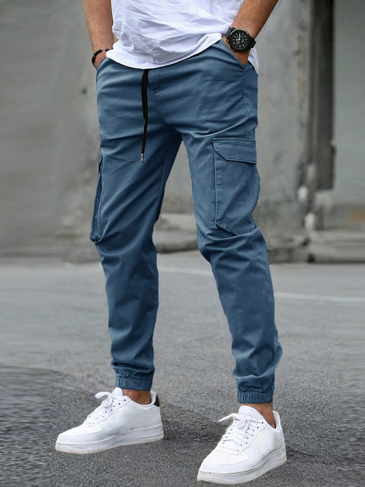 Enzo - Men's Cargo Joggers with Tapered Ankle