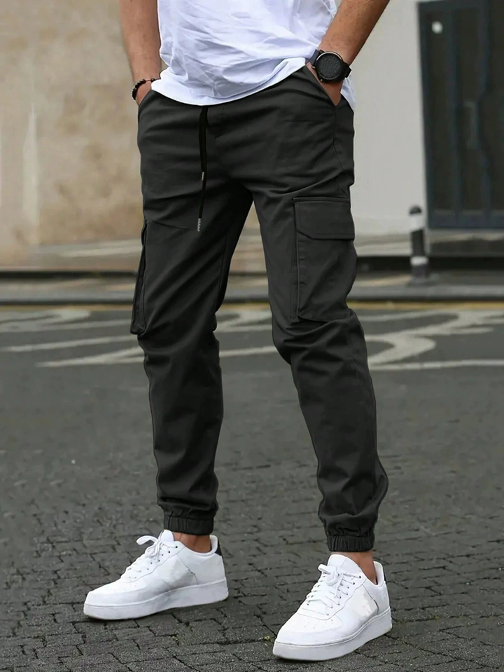 Enzo - Men's Cargo Joggers with Tapered Ankle