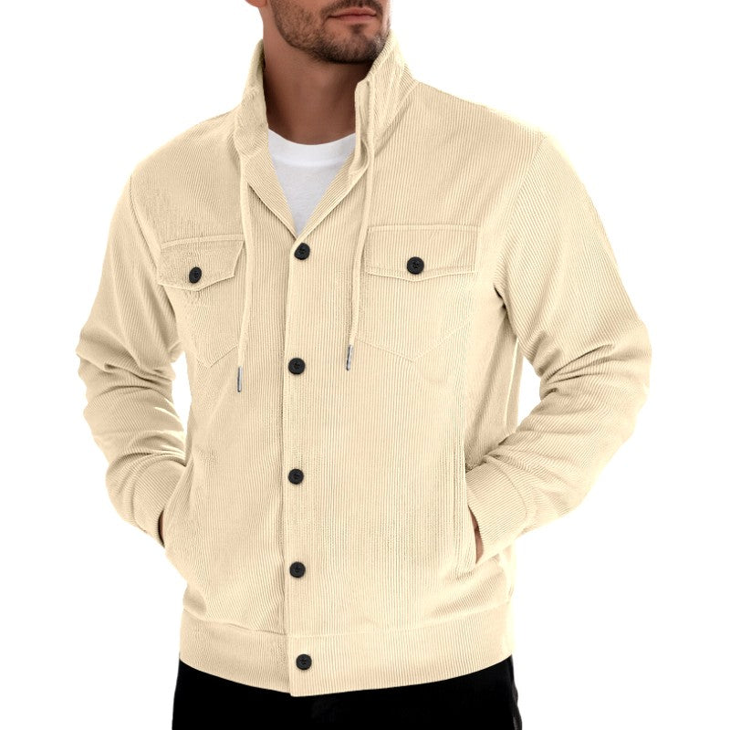 Eric - Men's Corduroy Button-Up Jacket with Pockets 2