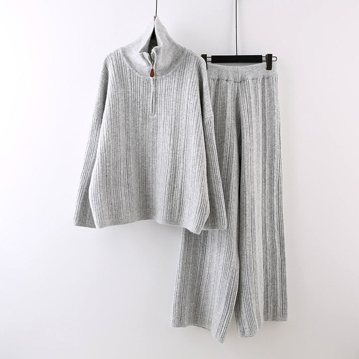 Erica - Women's Knit Sweater & Wide-Leg Pants Matching Set 3