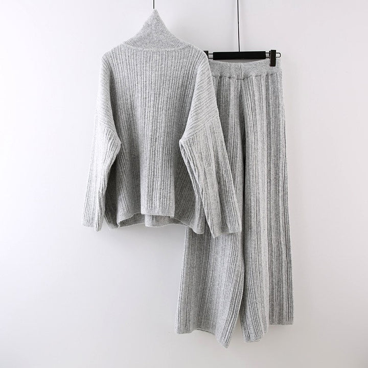 Erica - Women's Knit Sweater & Wide-Leg Pants Matching Set 4