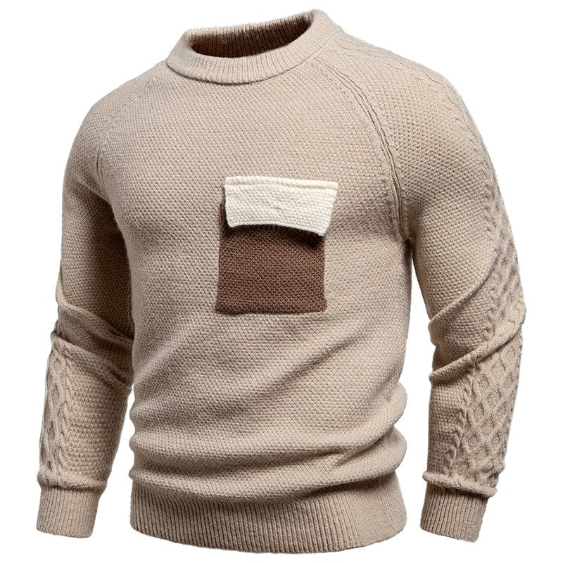 Ethan - Men's Textured Knit Mock Neck Sweater 4