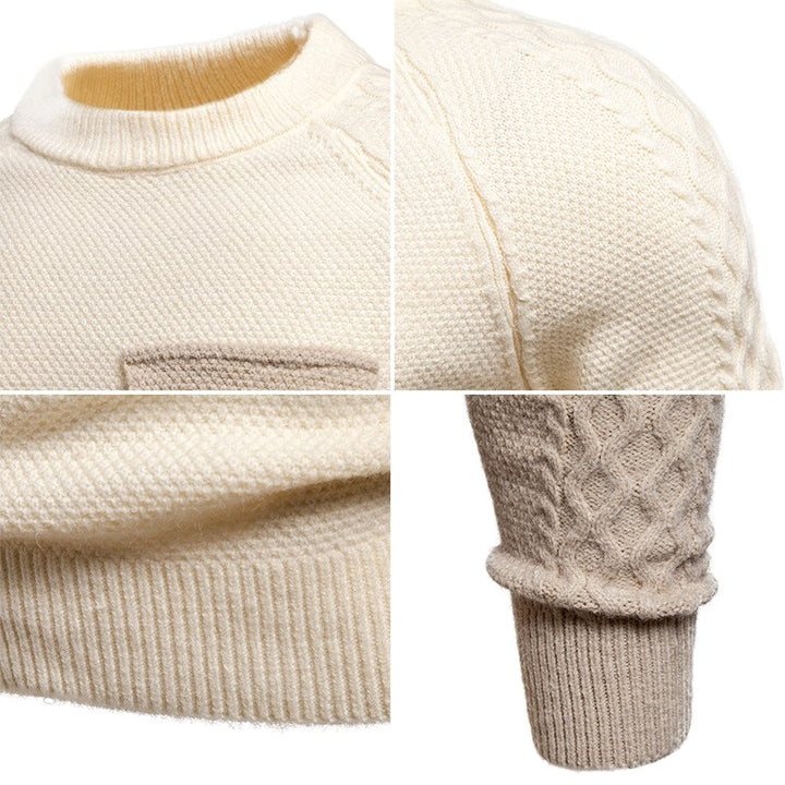 Ethan - Men's Textured Knit Mock Neck Sweater 8