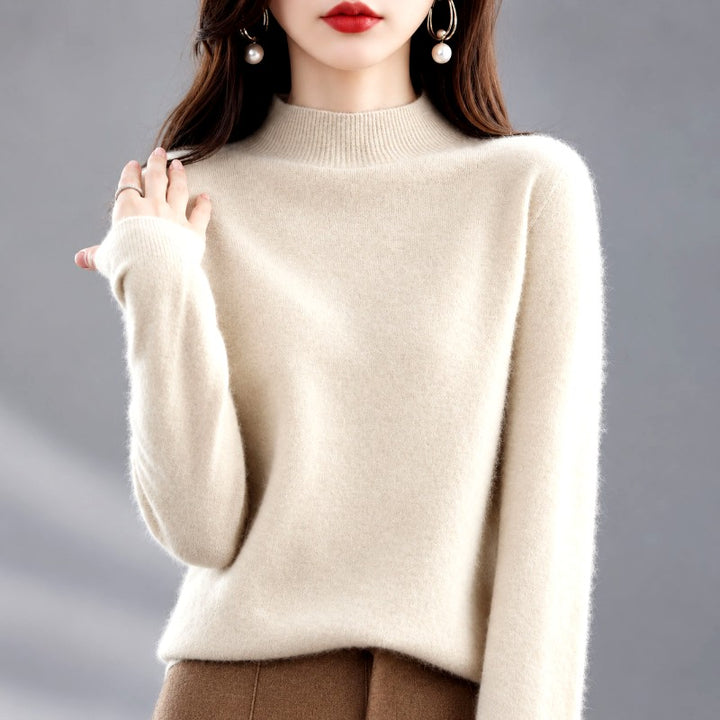 Eve - Women’s Wool Mock Neck Oversized Sweater 2