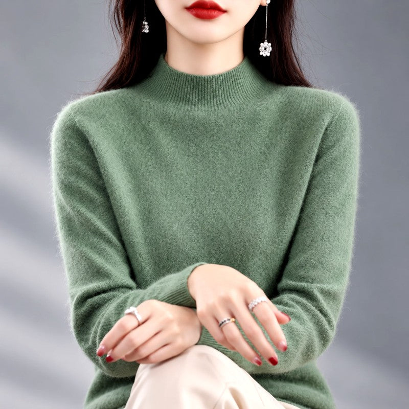 Eve - Women’s Wool Mock Neck Oversized Sweater 5
