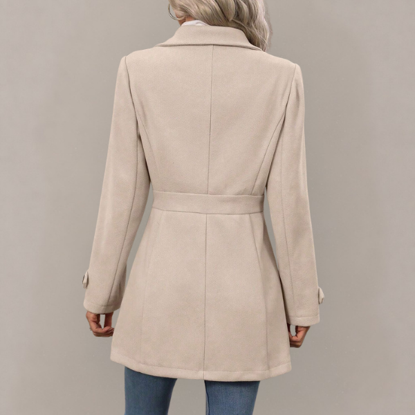 Eveline - Women's Tailored Trench Coat with Adjustable Waist Belt