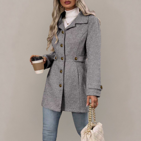 Eveline - Women's Tailored Trench Coat with Adjustable Waist Belt