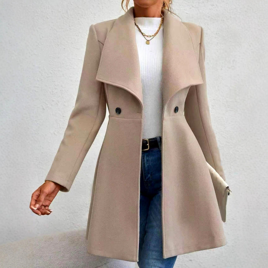 Eveline - Women’s Slim Fit Double-Breasted Long Coat 1