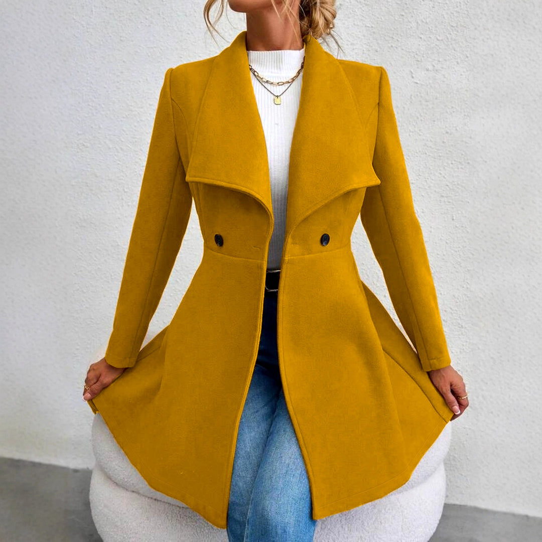 Eveline - Women’s Slim Fit Double-Breasted Long Coat 2