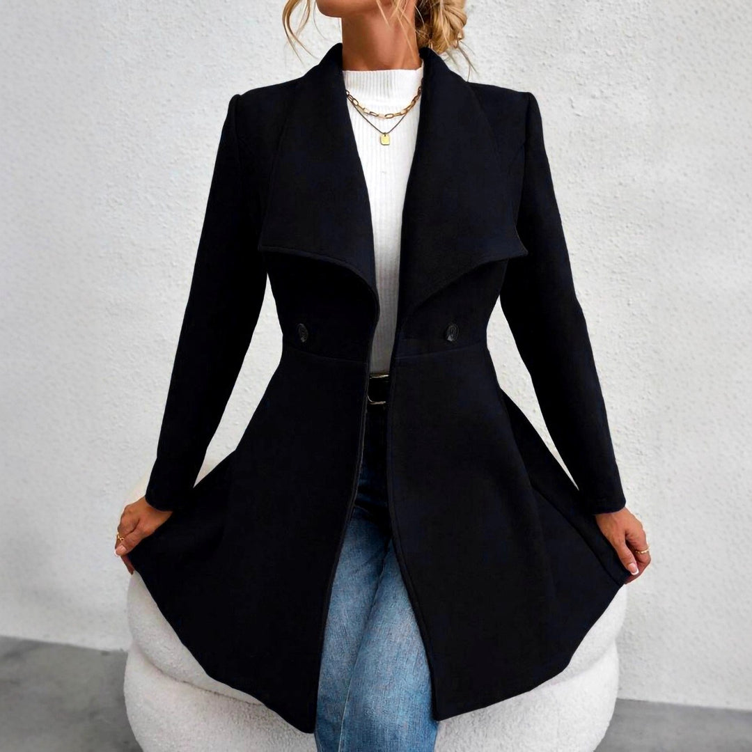 Eveline - Women’s Slim Fit Double-Breasted Long Coat 3