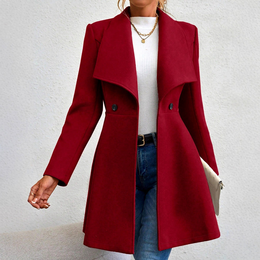 Eveline - Women’s Slim Fit Double-Breasted Long Coat 4