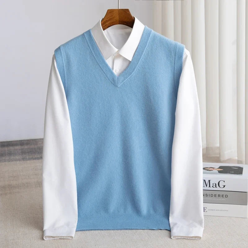 Everett - Men's Merino Wool V-Neck Vest