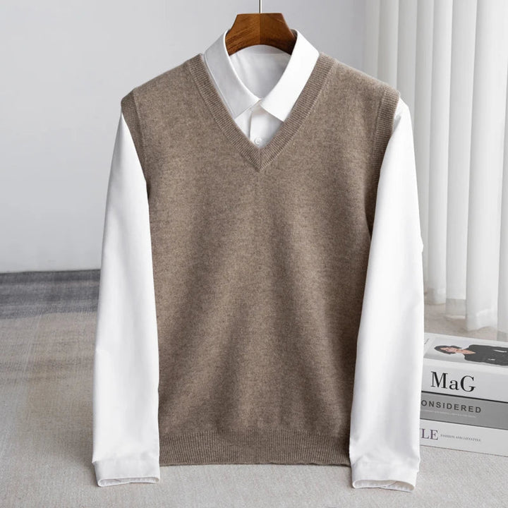 Everett - Men's Merino Wool V-Neck Vest