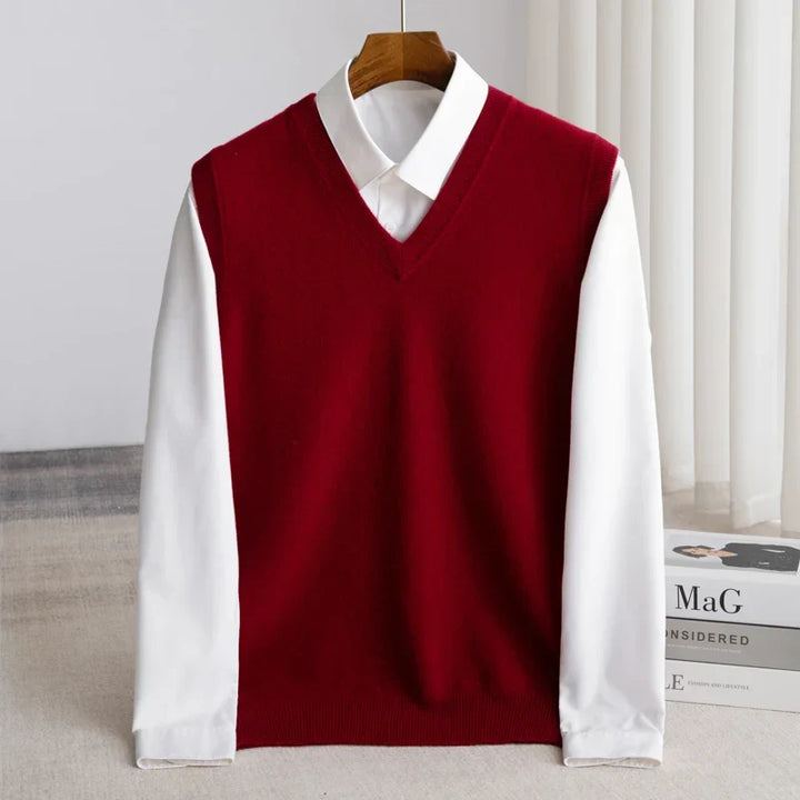 Everett - Men's Merino Wool V-Neck Vest