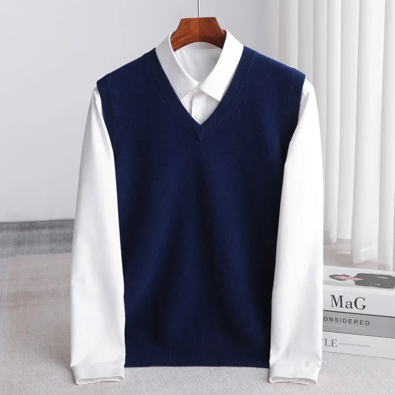 Everett - Men's Merino Wool V-Neck Vest
