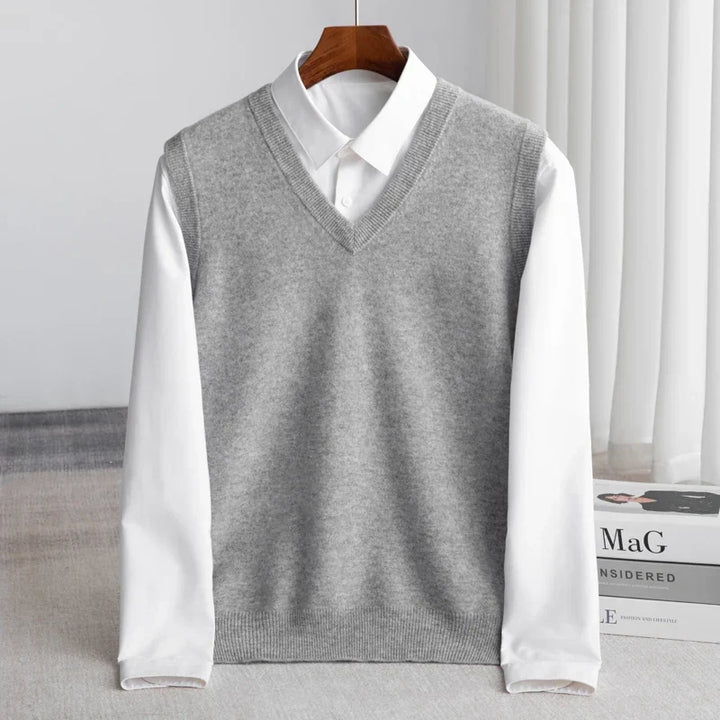 Everett - Men's Merino Wool V-Neck Vest