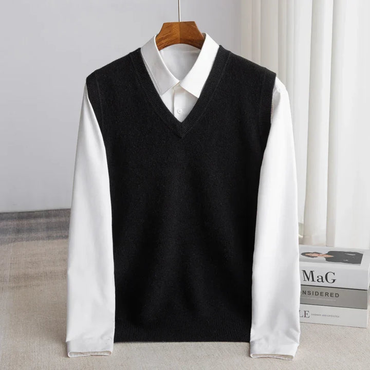 Everett - Men's Merino Wool V-Neck Vest