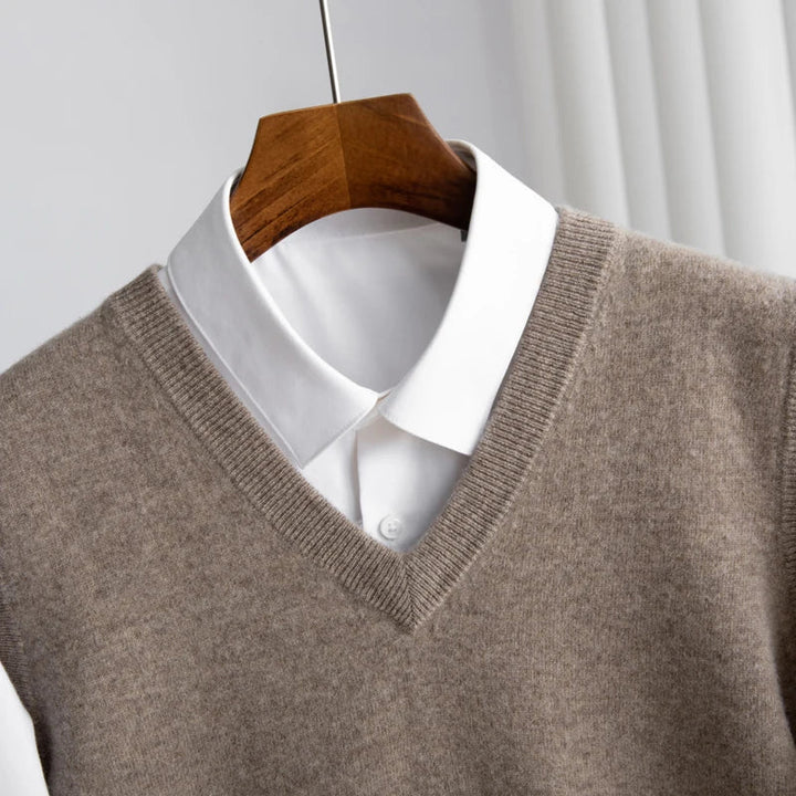 Everett - Men's Merino Wool V-Neck Vest