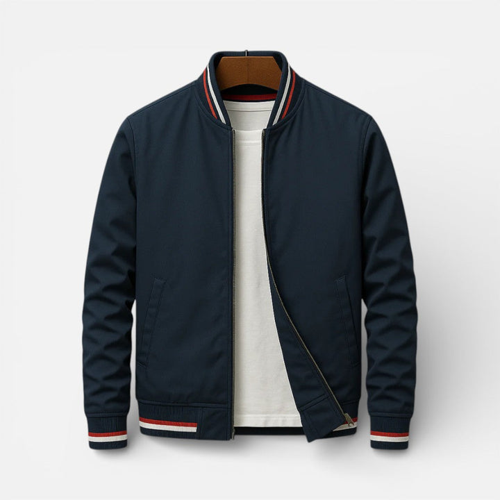 Everett - Men's Zip Bomber Jacket with Ribbed Cuffs