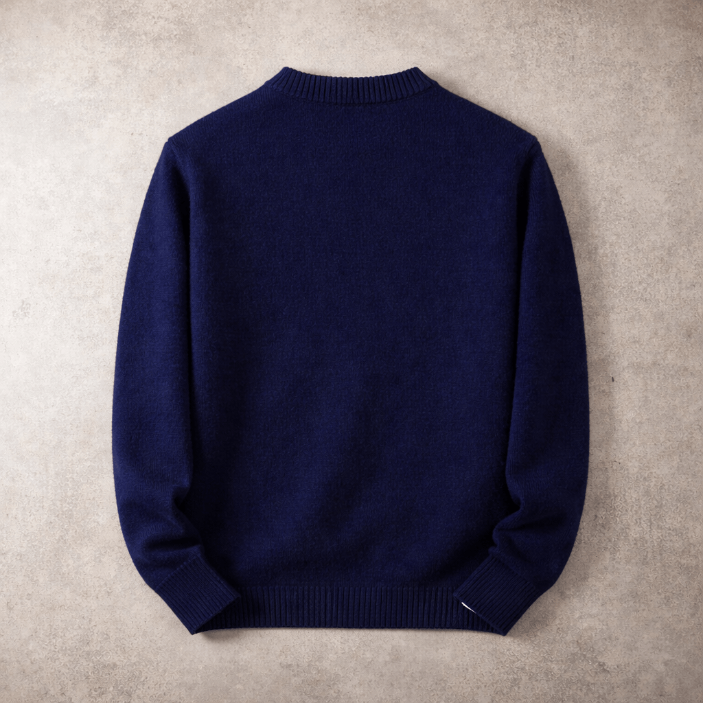 Evren - Men's Crewneck Sweater with Ribbed Trim