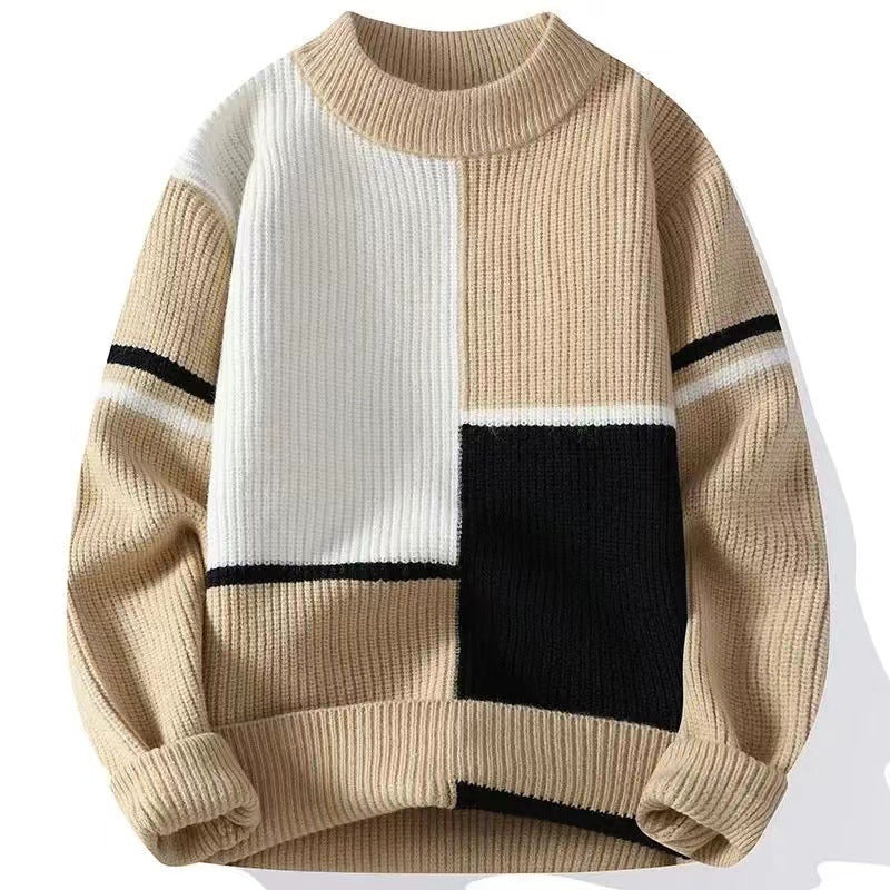Faron - Men's Color-Block Loose Fit Sweater 1