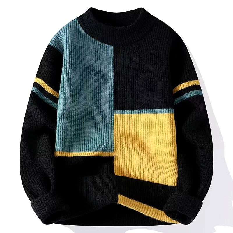 Faron - Men's Color-Block Loose Fit Sweater 3