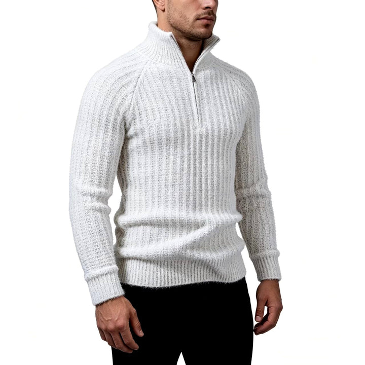 Felix - Men's Ribbed Quarter-Zip Knit Sweater 3