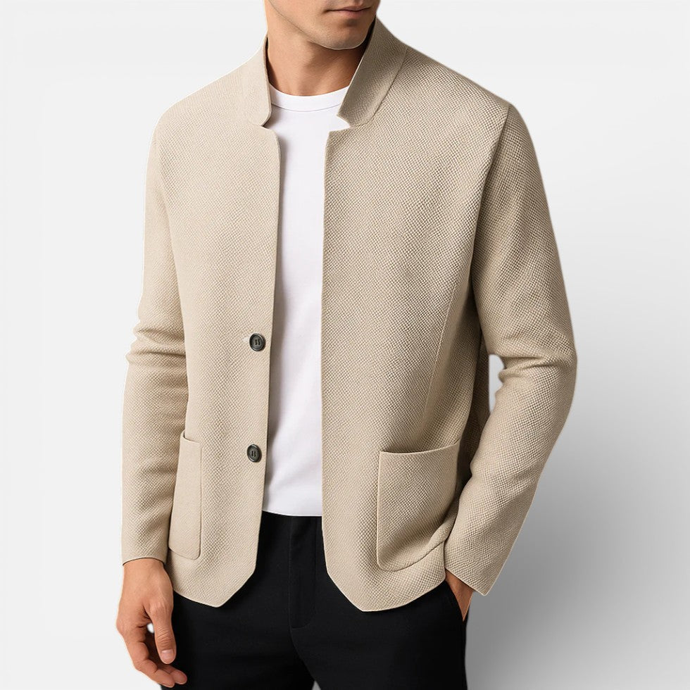 Finnegan - Men's Button-Front Textured Cardigan