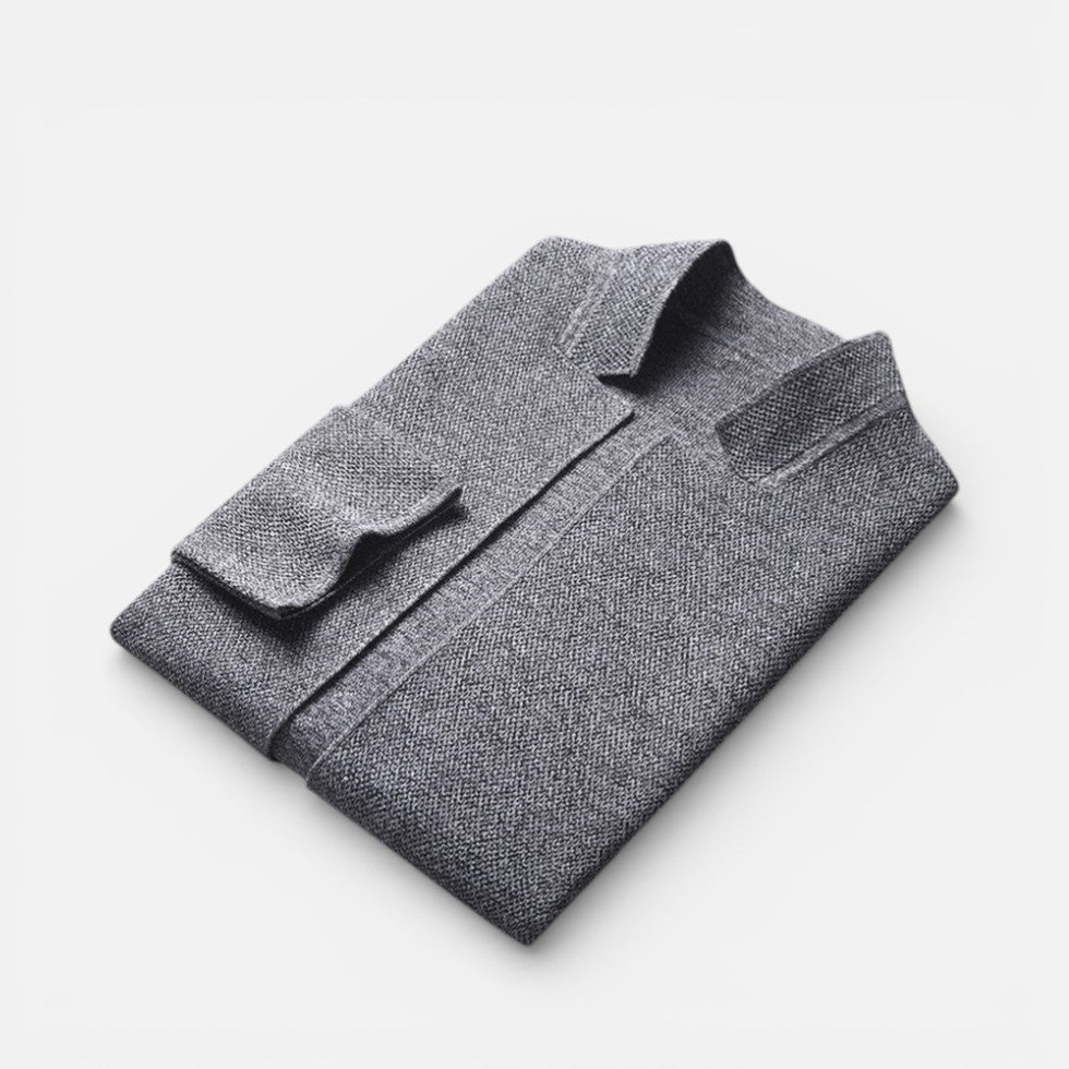 Finnegan - Men's Button-Front Textured Cardigan