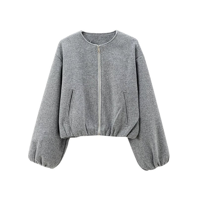 Galatea - Women's Balloon Sleeve Cropped Jacket 1