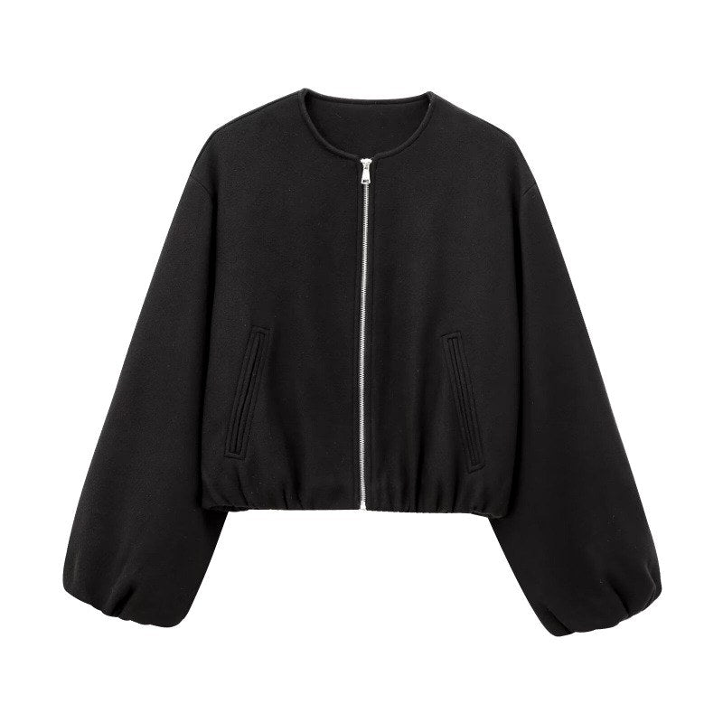 Galatea - Women's Balloon Sleeve Cropped Jacket 3