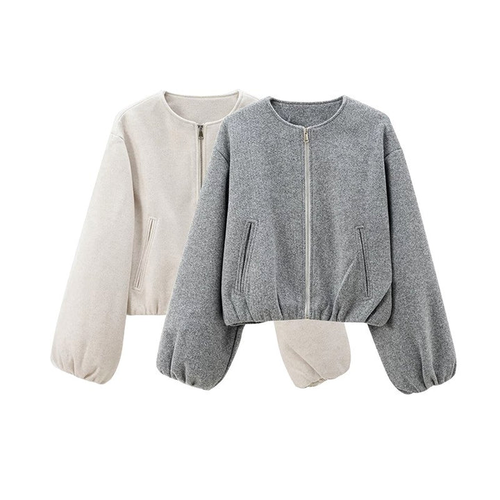 Galatea - Women's Balloon Sleeve Cropped Jacket 6