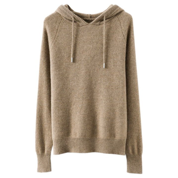 Gillian - Women's Drawstring Hooded Loose Fit Sweater 10