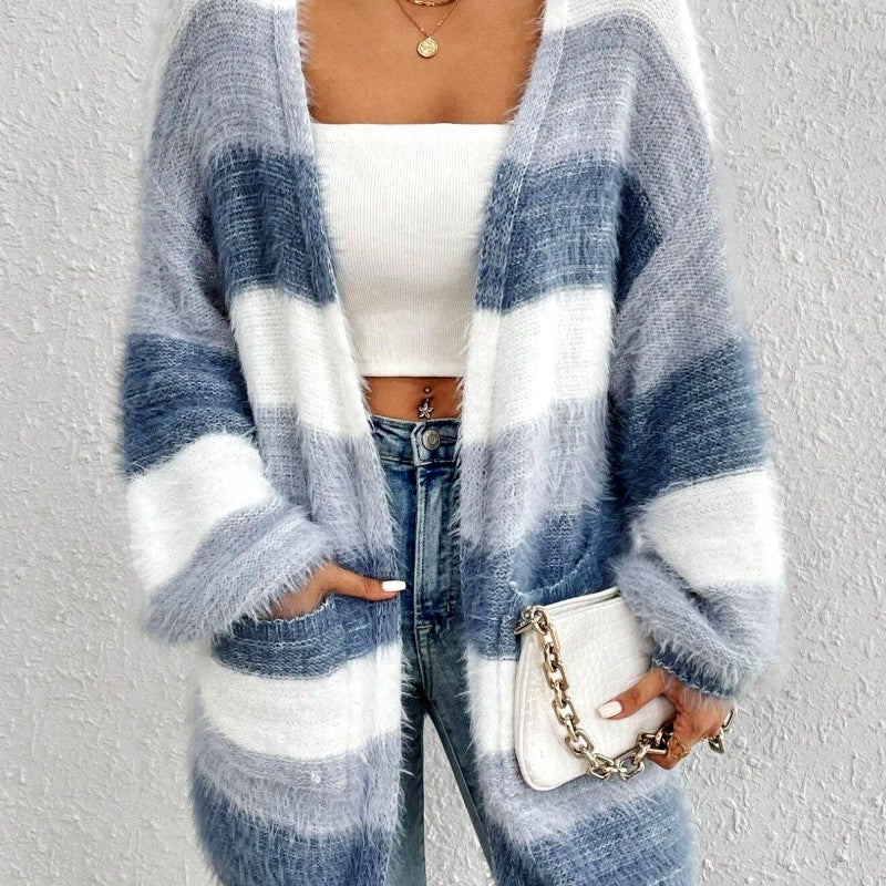 Giulietta - Women’s Striped Oversized Knit Cardigan 2