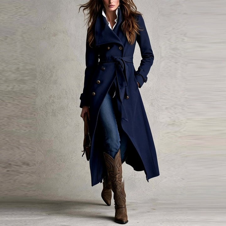 Harlene - Women’s Double-Breasted Belted Trench Coat 3