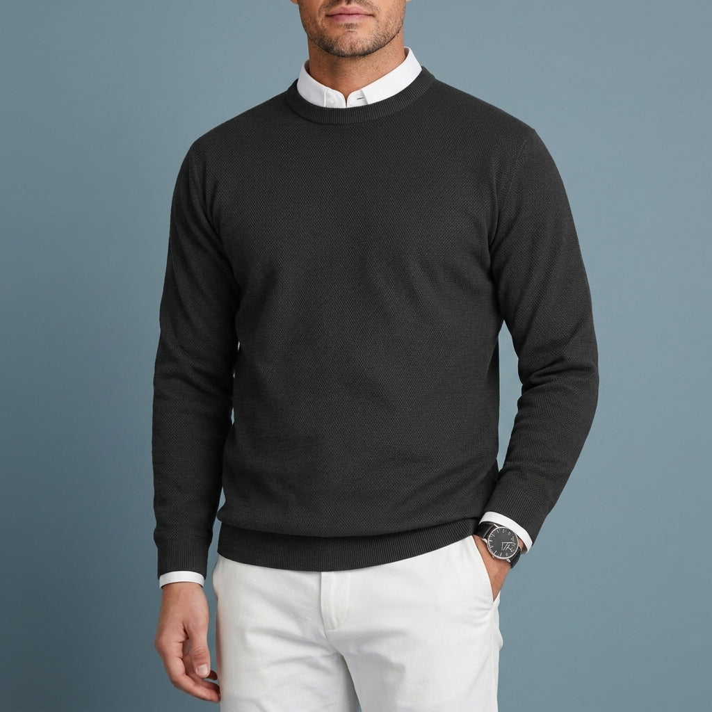 Harmon - Men's Crew Neck Ribbed Sweater