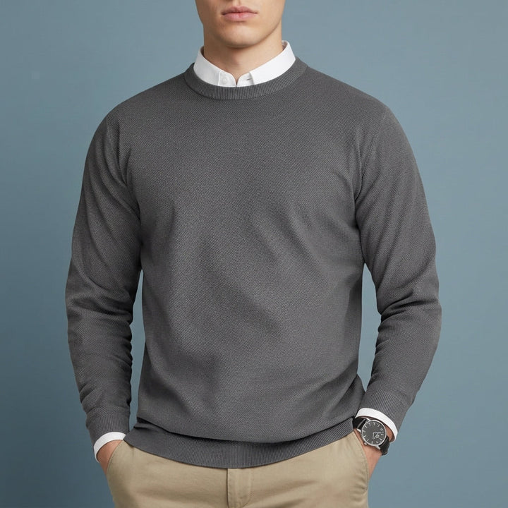 Harmon - Men's Crew Neck Ribbed Sweater