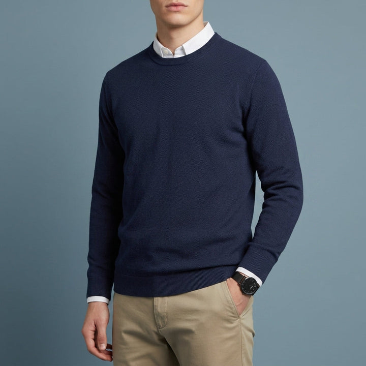Harmon - Men's Crew Neck Ribbed Sweater