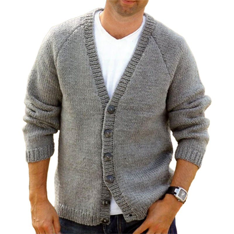 Harold - Men's Knit Button-Front Cardigan 2