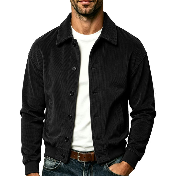 Harold - Men's Slanted-Pocket Corduroy Button-Front Jacket 2