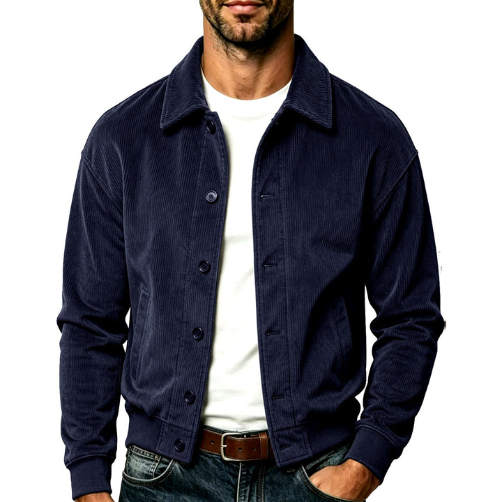 Harold - Men's Slanted-Pocket Corduroy Button-Front Jacket 4